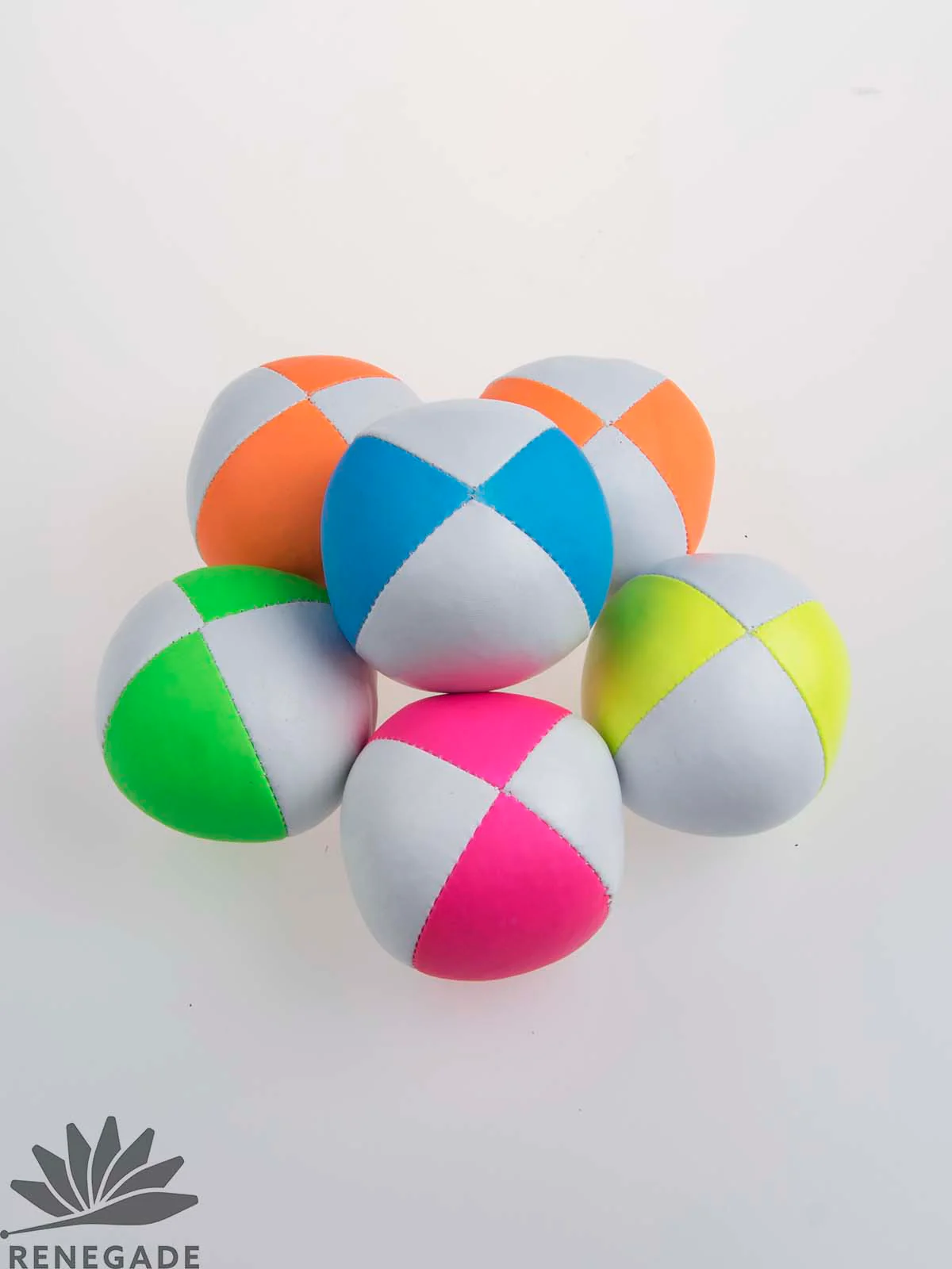 Small PU Beanbag Fluor/White 4 panel (68mm, 127 grams)